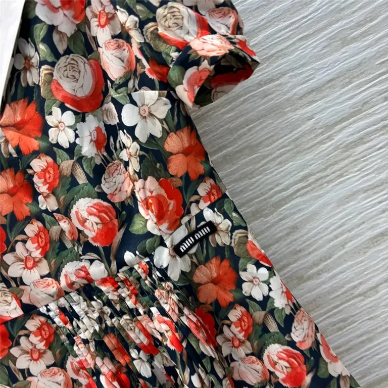 Miumiu Lapel Floral Dress